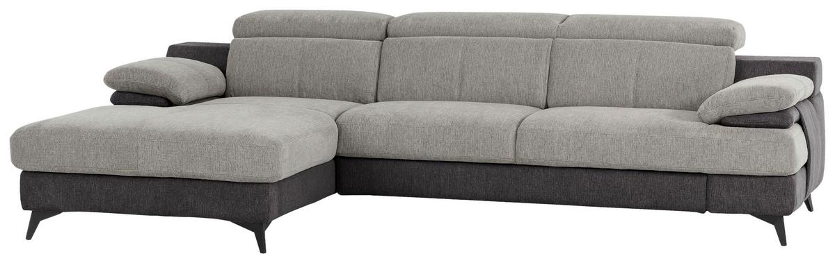 Ecksofa Titus Hellgrau/dunkelgrau - Dunkelgrau/Hellgrau, Design, Textil (291/80-98/178cm) - Livetastic