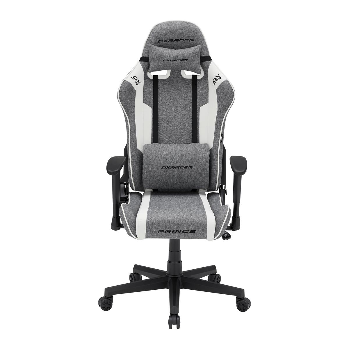 Herní židle PRINCE -EXKLUSIV- - šedá/bílá, Moderní, textil/plast (70/126/70cm) - Dxracer