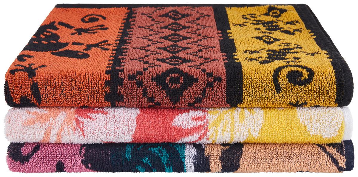 Strandtuch Bali - Blau/Gelb, KONVENTIONELL, Textil (75/150cm) - Ondega