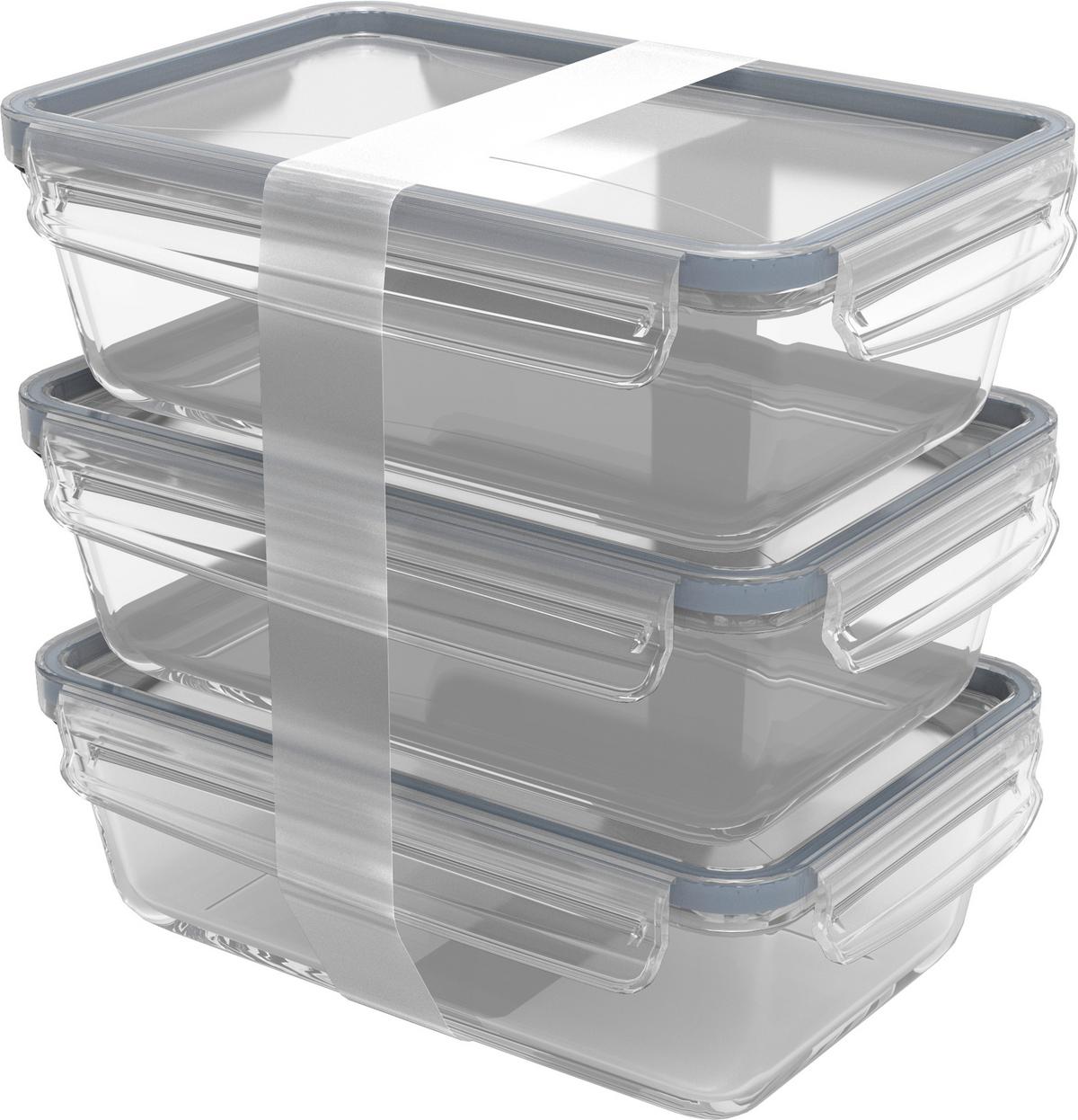 Frischhaltedosenset Transparent B: 16,5 cm - Basics (24/16,5/22,8cm) - Rotho