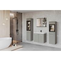 Kúpeľňa 5-dielan MADRIT dekor svetlosivá - biela/svetlosivá, Lifestyle, kompozitné drevo/plast (120,4/131,5/34,5cm) - P & B