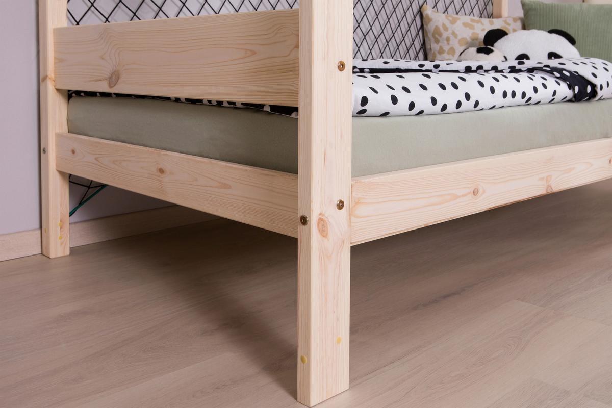 Bodenbett Mit Matratze 90x200 Cm Naturfarben - Naturfarben, MODERN, Holz/Textil (90/200cm) - MID.YOU