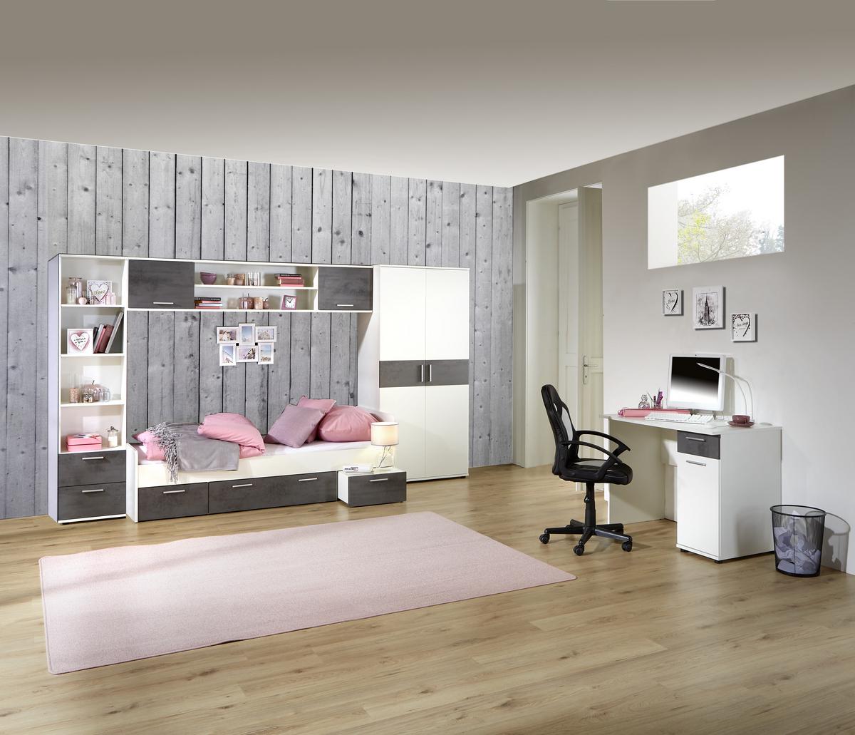 ŠATNÍ SKŘÍŇ STAR - bílá/barvy stříbra, Konvenční, kompozitní dřevo/plast (90/191,1/55cm)