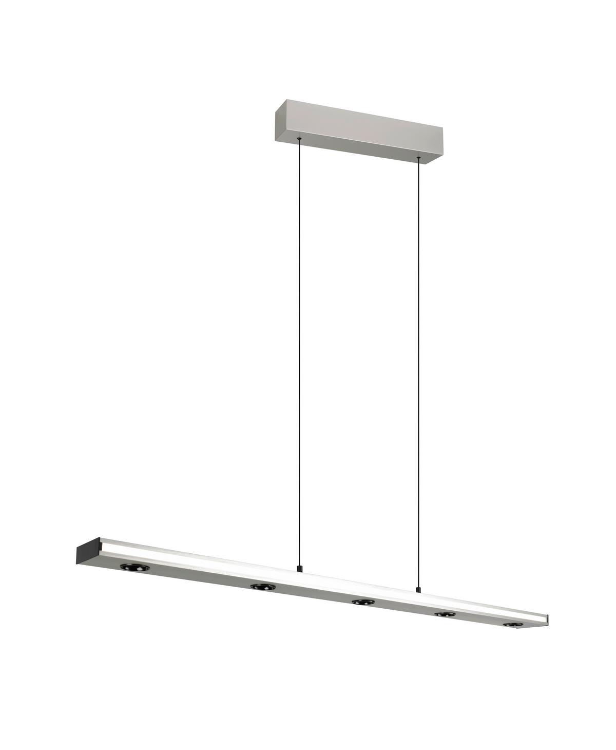 LED-Pendelleuchte 353010107 Graham - Weiß/Nickelfarben, Design, Kunststoff/Metall (109/9/200cm) - Trio Leuchten