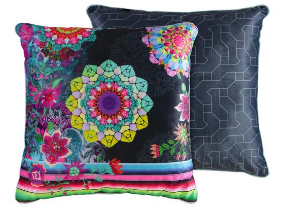 Zierkissen-Doubleface Tamaki - Multicolor/Schwarz, MODERN, Textil (48/48cm) Zierkissen-Doubleface Tamaki - Multicolor/Schwarz, MODERN, Textil (48/48cm)