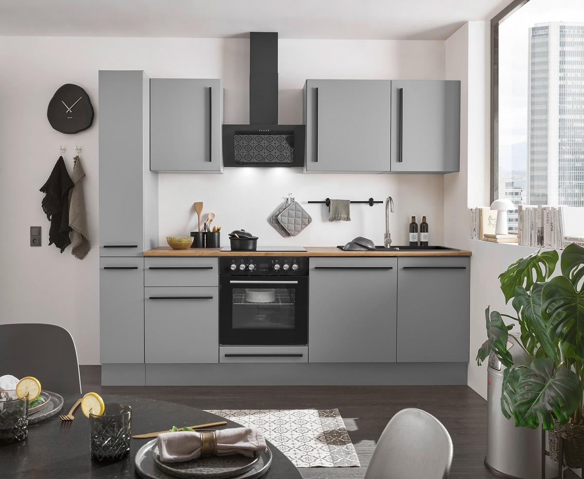 KUCHYNSKÝ BLOK BEZ SPOTREBIČO DENVER - čierna/sivá, Design, kompozitné drevo/plast (250cm) - MID.YOU