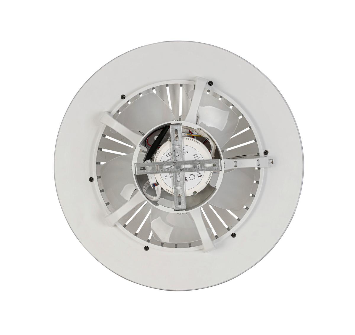 STROPNÍ VENTILÁTOR TUIO - bílá/barvy chromu, Moderní, plast (45/16cm) - Mömax