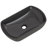Aufsatzwaschbecken New York Bht: 50x12,5x31,5 Cm Grau - Grau, MODERN, Keramik (50/12,5/31,5cm) - MID.YOU