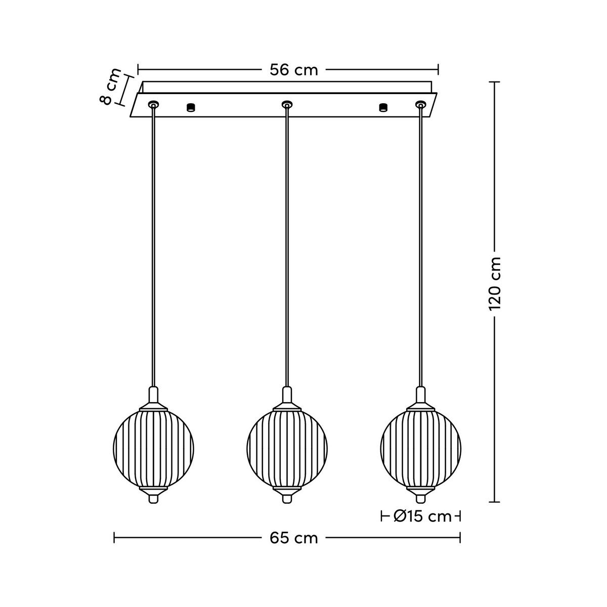 Závěsné svítidlo Wilm, V: ca 120cm, černá - bílá/černá, Moderní, kov/plast (65/15/120cm) - Modern Living