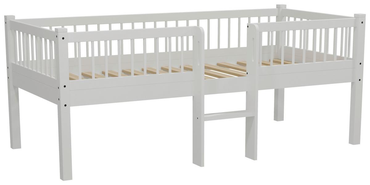 SPIELBETT Forrest Weiß 90x200cm - Weiß/Naturfarben, MODERN, Holz (90/200cm) - Vipack
