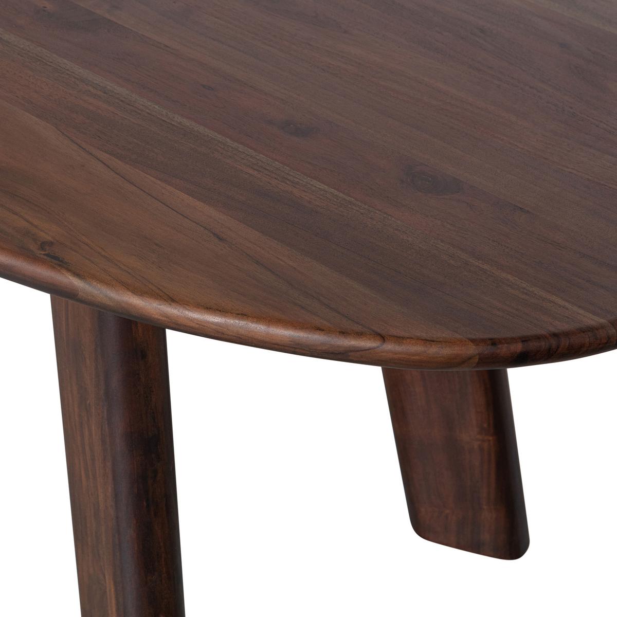 ESSTISCH Roundly Walnussfarben L: 200cm - Walnussfarben, MODERN, Holz (200/100/76cm) - Livetastic