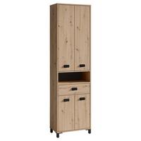 Hochschrank Wellness B: 54 Cm Artisan Eiche Dekor - Anthrazit/Schwarz, MODERN, Holzwerkstoff (54/193/31cm) - MID.YOU