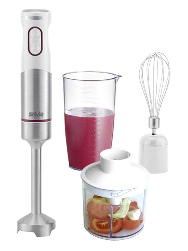 Stabmixer-Set Sms 6501 Weiß 700w mit Turbostufe - Weiß, Basics, Kunststoff/Metall (6,5/36,5/8cm) - Silva Homeline