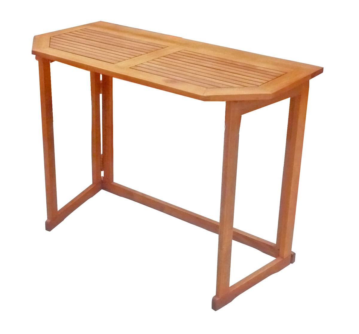 Balkontisch Klappbar Eukalyptusholz L 100 cm - Braun, Basics, Holz (100/50/75cm) - Gardenson