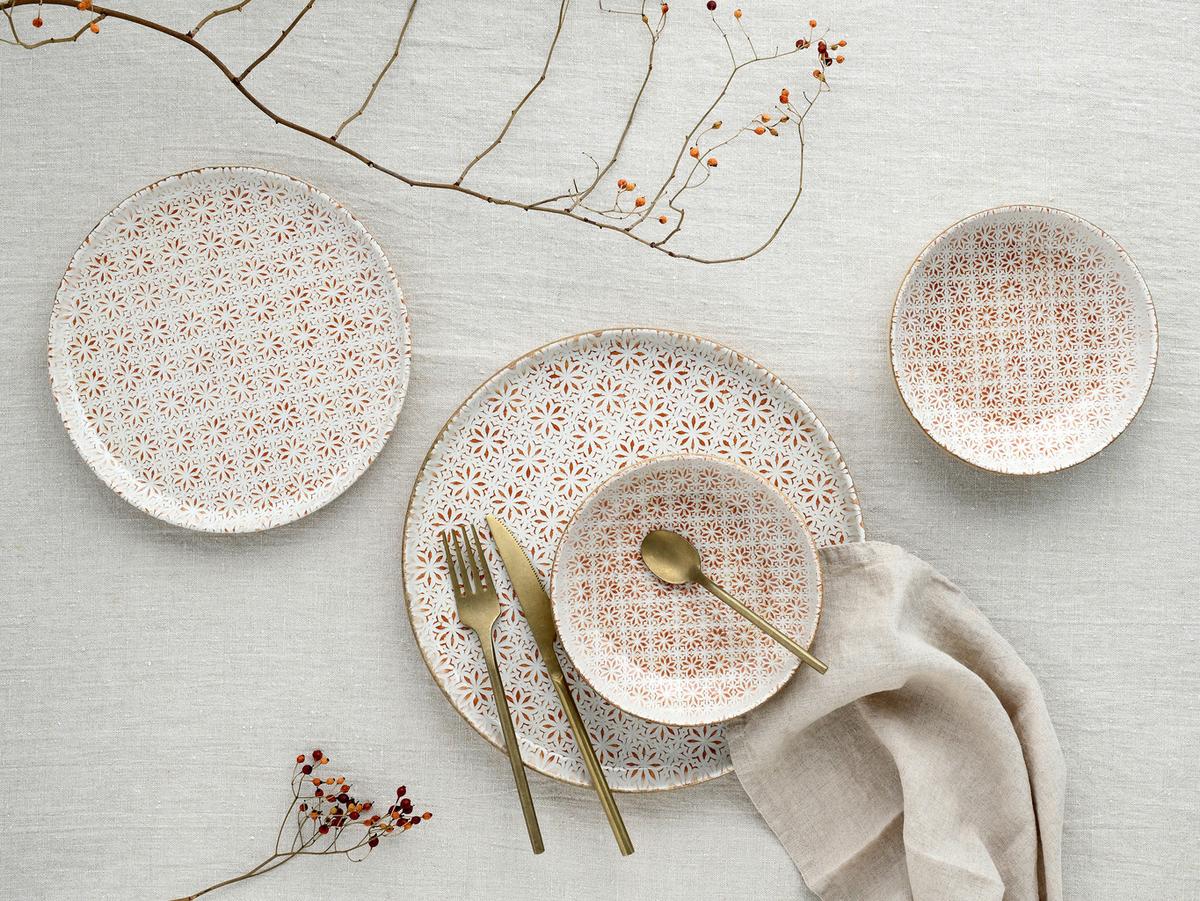 Tafelservice Uno Emiliana 12--Teilig., Creme, Rosa - Creme/Rosa, Basics, Keramik - Creatable