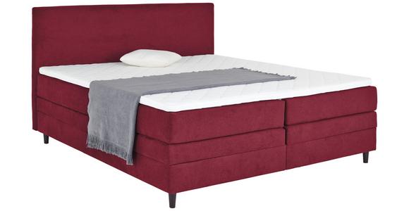 Boxspringbett mit Topper & Bettkasten 160x200 Kleopatra - Rot, KONVENTIONELL, Holz/Holzwerkstoff (160/200cm) - Ondega