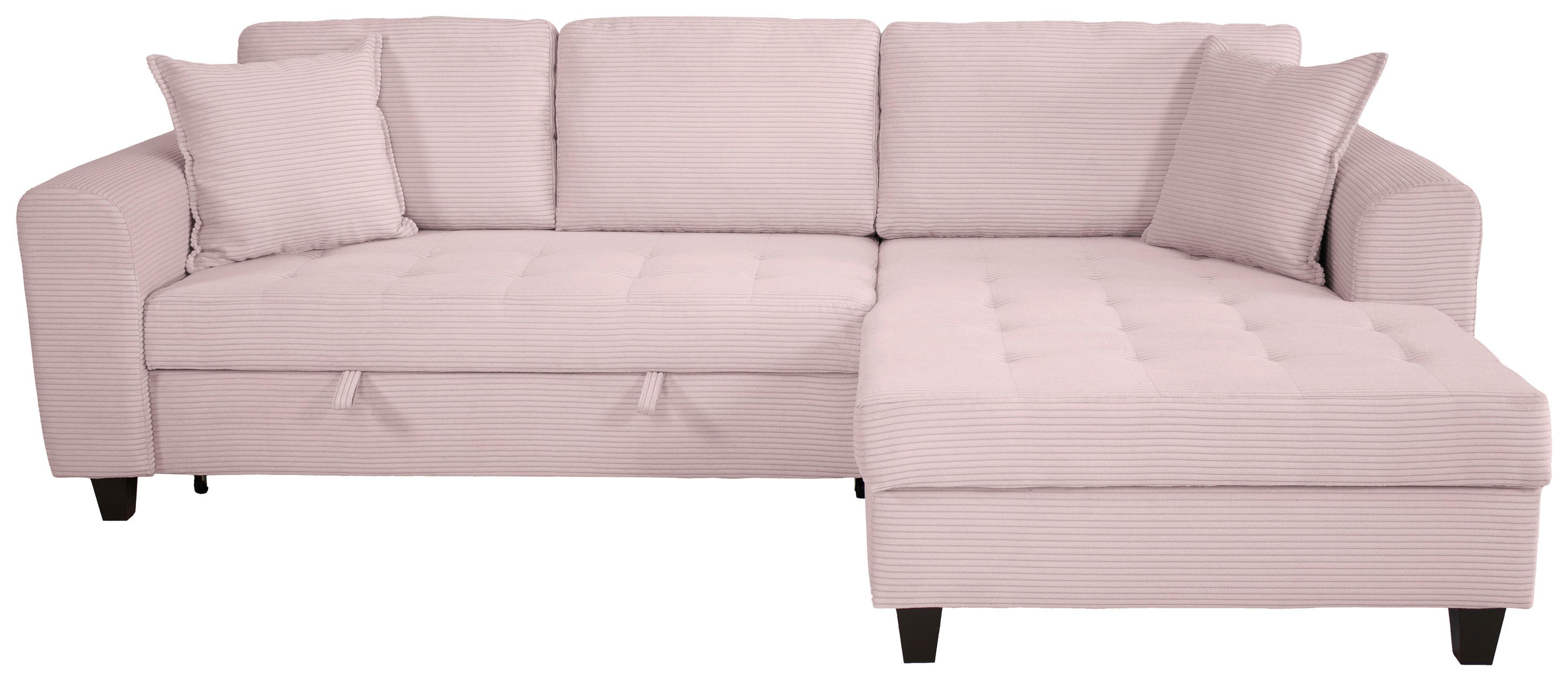 Ecksofa Moritz Rosa S: ca. 265x155 cm - Rosa, Trend, Textil (265/155cm)