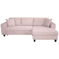 Ecksofa Moritz Rosa S: ca. 265x155 cm - Rosa, Trend, Textil (265/155cm)