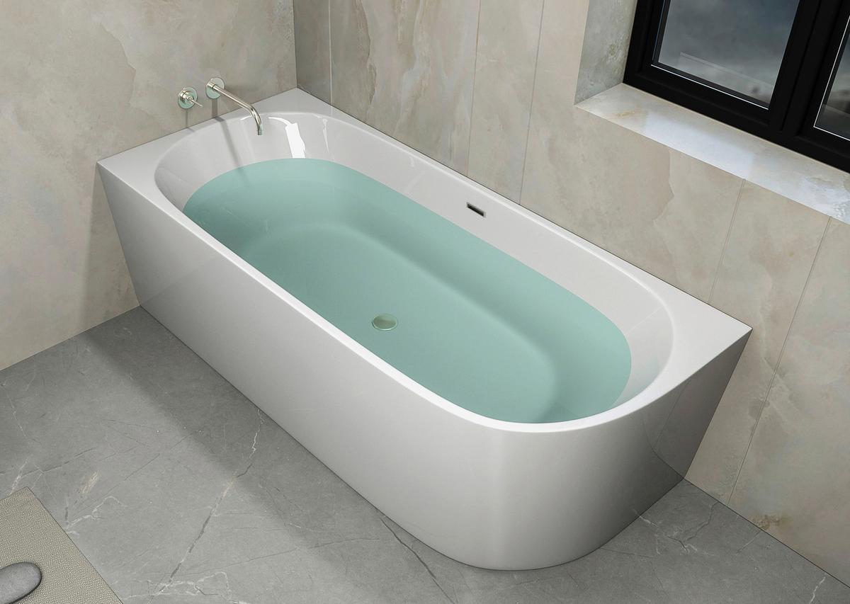 Badewanne Halbfreist. Badewanne Faro - Weiß, KONVENTIONELL, Kunststoff (170/75/60cm) - Sanotechnik