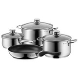 Kochtopfset Diadem Plus 7-teilig inkl. Deckel - Silberfarben, KONVENTIONELL, Glas/Metall - WMF