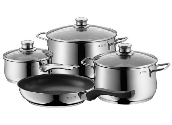 WMF Kochtopfset Diadem Plus 7-teilig - Silberfarben, KONVENTIONELL, Glas/Metall - WMF WMF Kochtopfset Diadem Plus 7-teilig - Silberfarben, KONVENTIONELL, Glas/Metall - WMF