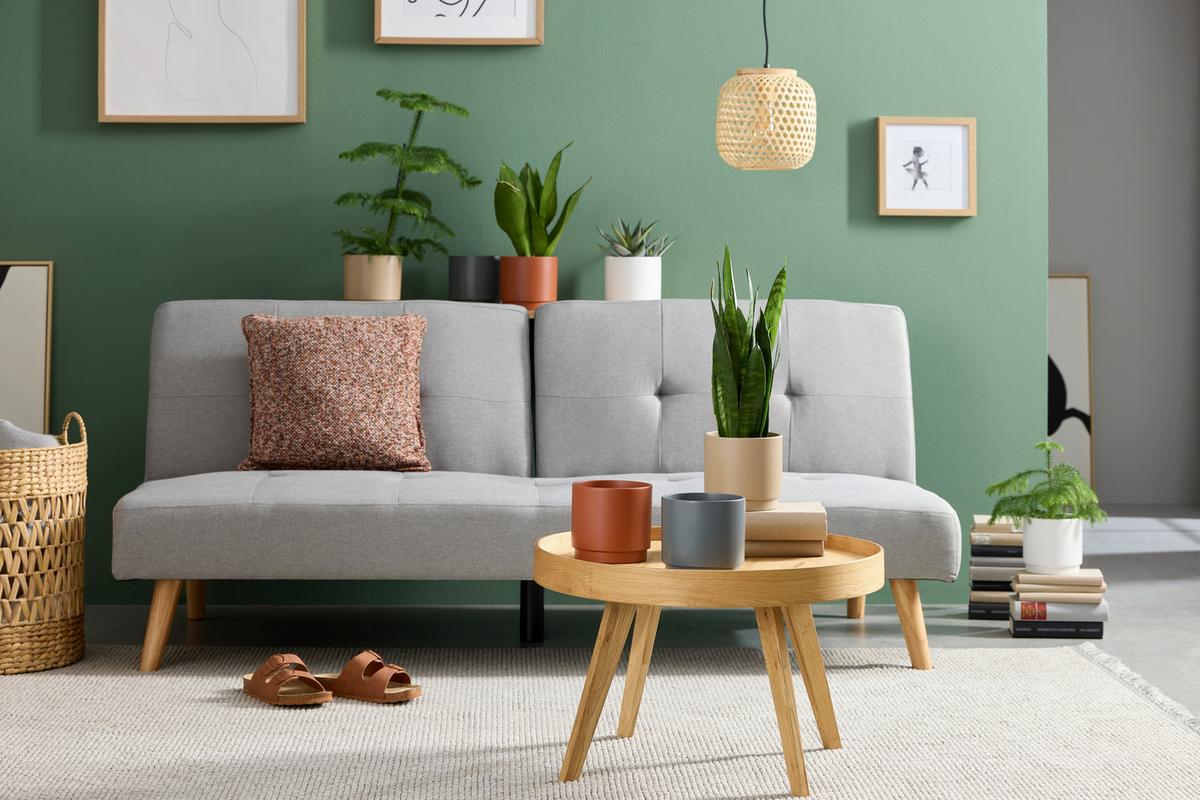 Blumentopf Lou - Hellbraun/Weiß Hochglanz, KONVENTIONELL, Keramik (13,7/12,6cm) - Luca Bessoni