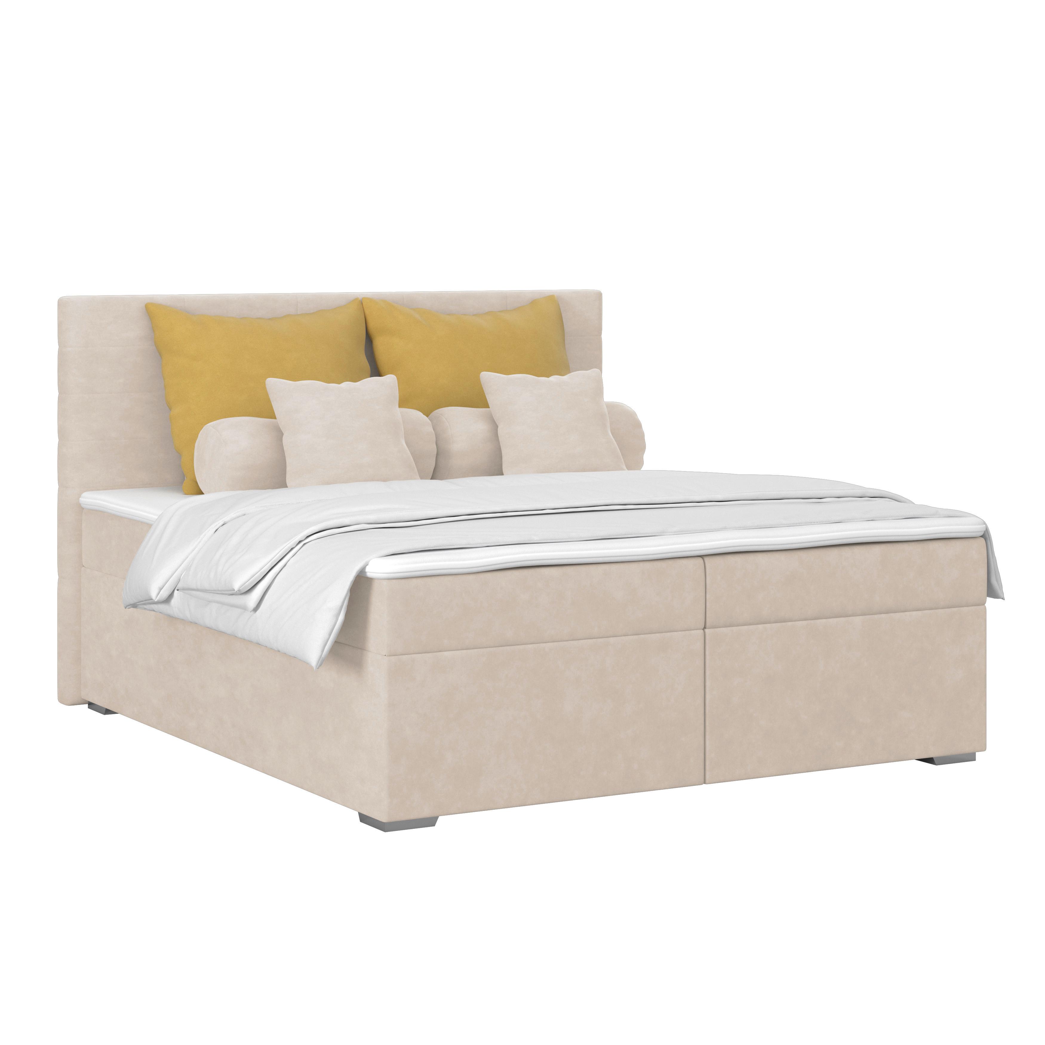 Polsterbett mit Bettkasten 160x200 Adria Beige