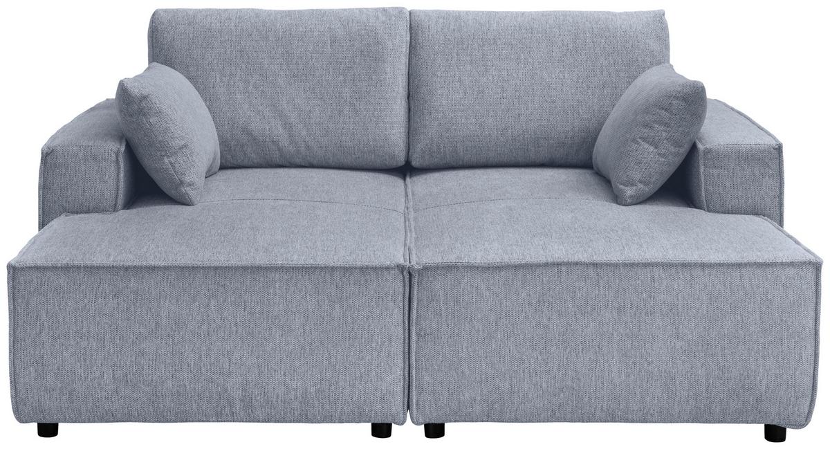 Bigsofa Tramin, Silberfarben B: 188 Cm - Schwarz/Grau, MODERN, Textil (188/86/154cm) - Livetastic