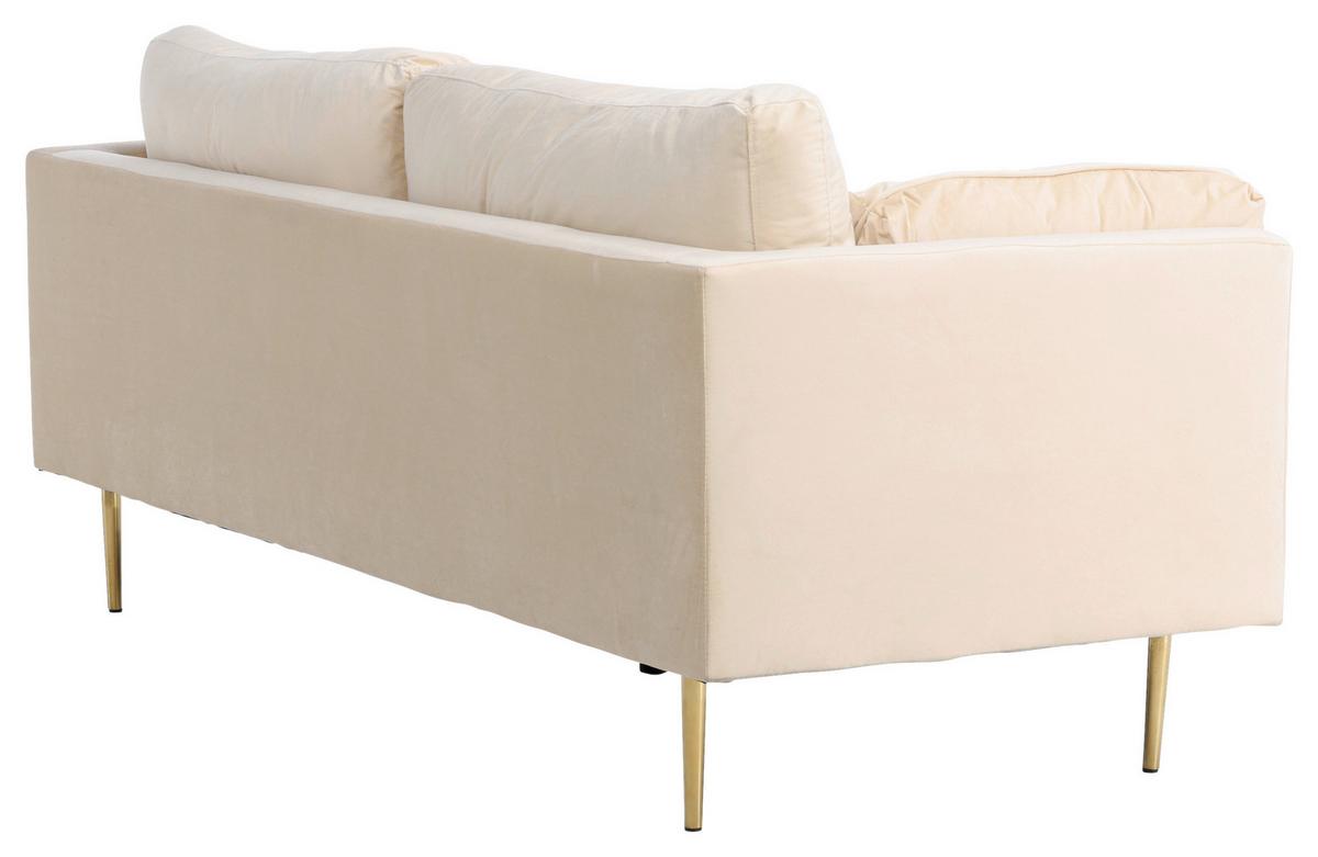2-sitzer-sofa Boom - Beige/Goldfarben, Design, Textil/Metall (203/84/90cm) - Livetastic