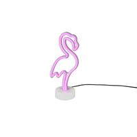 LED-Tischleuchte Flamingo Weiß B: 8,5 cm - Weiß, Trend, Kunststoff (13,5/8,5/29,2cm)