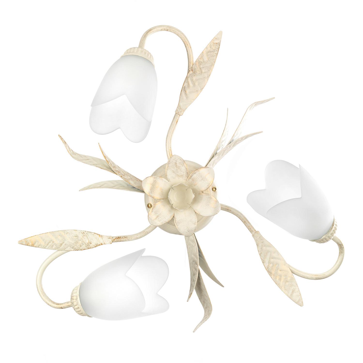 Deckenleuchte 4250/pl3a - Weiß, KONVENTIONELL, Glas/Metall (50/18cm)