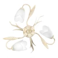 Deckenleuchte 4250/Pl3a - Weiß, KONVENTIONELL, Glas/Metall (50/18cm)