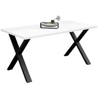 Esstisch Alex Schwarz, Weiß - Schwarz/Weiß, MODERN, Holzwerkstoff/Metall (180/90/78cm) - Livetastic