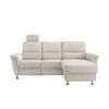 Ecksofa mit Stauraum Parole Beige Chenille - Chromfarben/Beige, MODERN, Textil (231/165cm) - Livetastic
