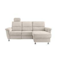 Ecksofa Mit Stauraum Parole Beige Chenille - Chromfarben/Beige, MODERN, Textil (231/165cm) - Livetastic