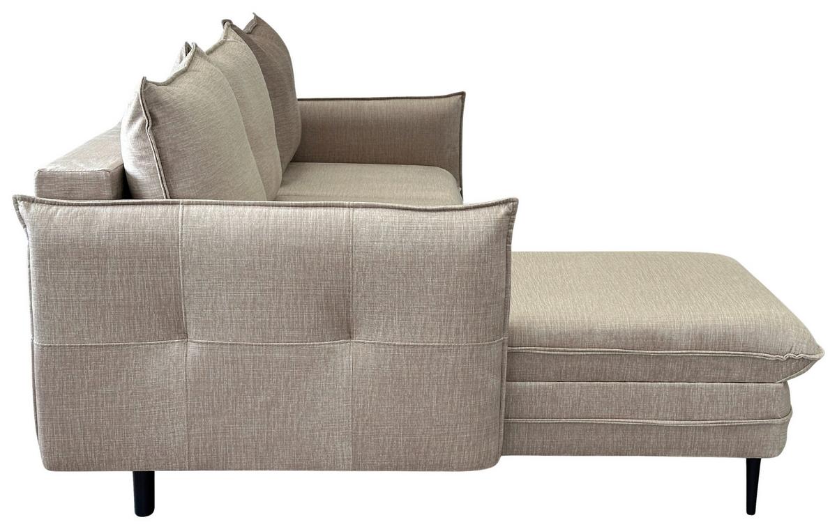 Ecksofa Melody - Beige/Schwarz, Design, Textil (170/235cm) - MID.YOU