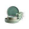 Kaffeeservice Elina Uno 4 Personen Geschirr Set - Grün, Basics, Keramik - Mäser