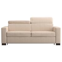 Rozkladacia pohovka BARI, krémová, menčester, s lôžkom - krémová, Basics, drevo (200/80-98/101cm)