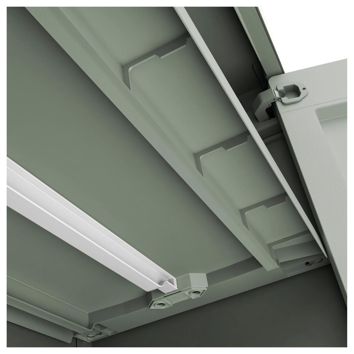 Werkzeugschrank E-com Planet Outdoor 44x1852x80 Cm - Jadegrün, Design, Kunststoff (80/182/44cm) - Keter