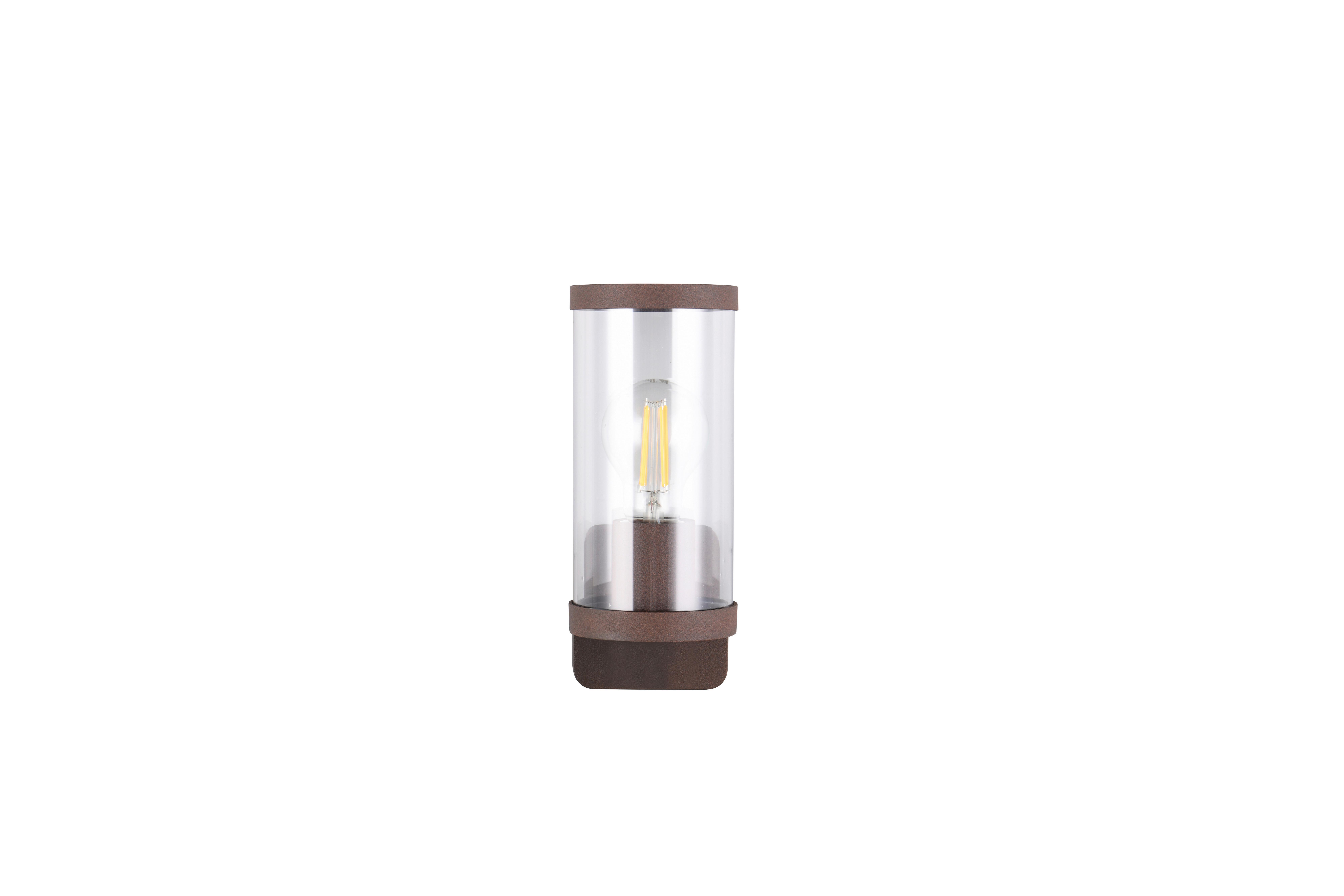 AUßENWANDLEUCHTE R21596124 - Rostfarben/Transparent, Design, Kunststoff/Metall (9.5/23cm)