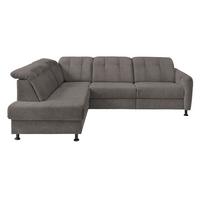 Ecksofa Minori Chenille Graubraun, S: ca. 198x270 cm - Graubraun/Schwarz, MODERN, Textil (198/270cm) - Livetastic