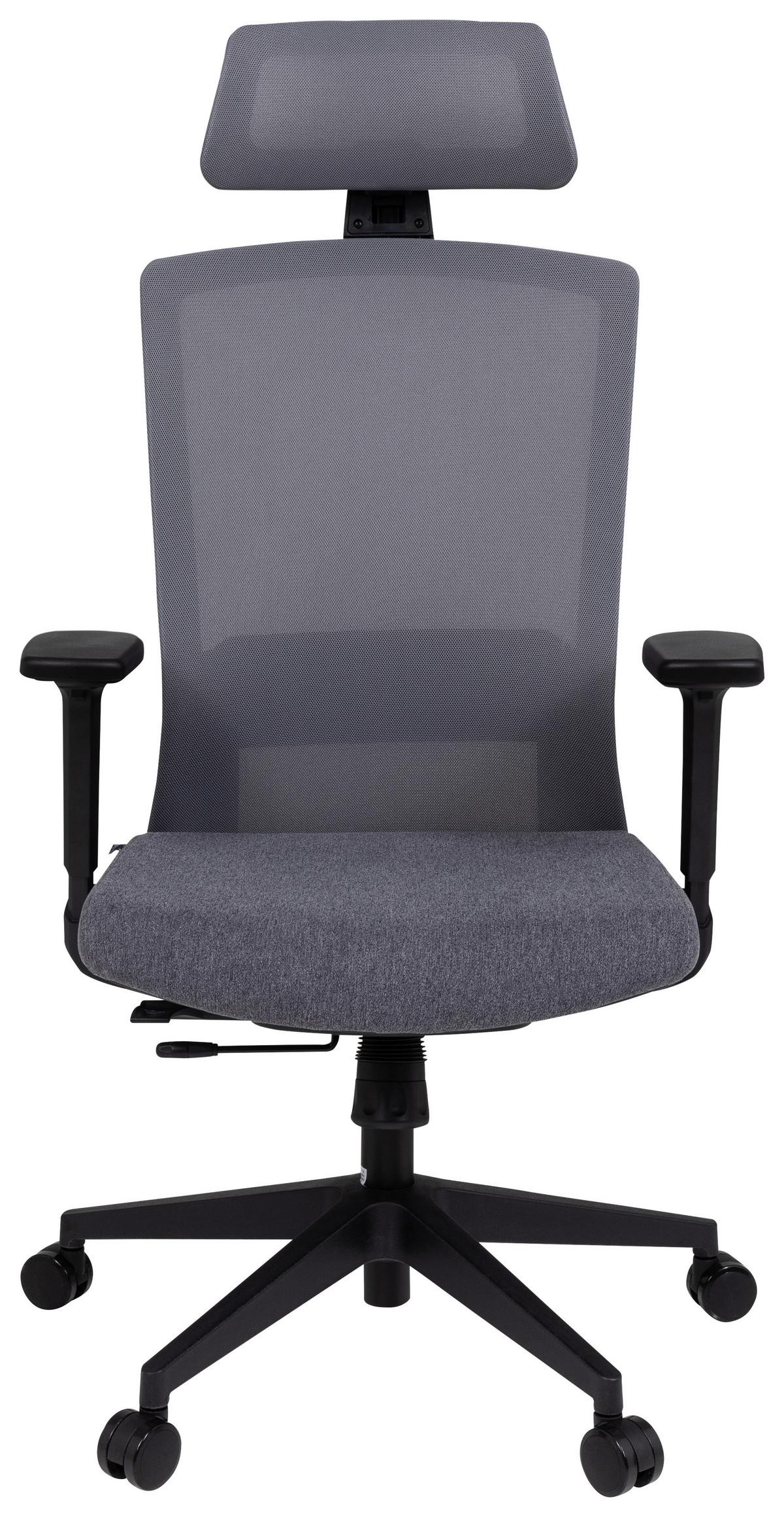 Drehstuhl Captivo Grau/Schwarz - Schwarz/Grau, MODERN, Kunststoff/Textil (66/117/62cm) - MID.YOU