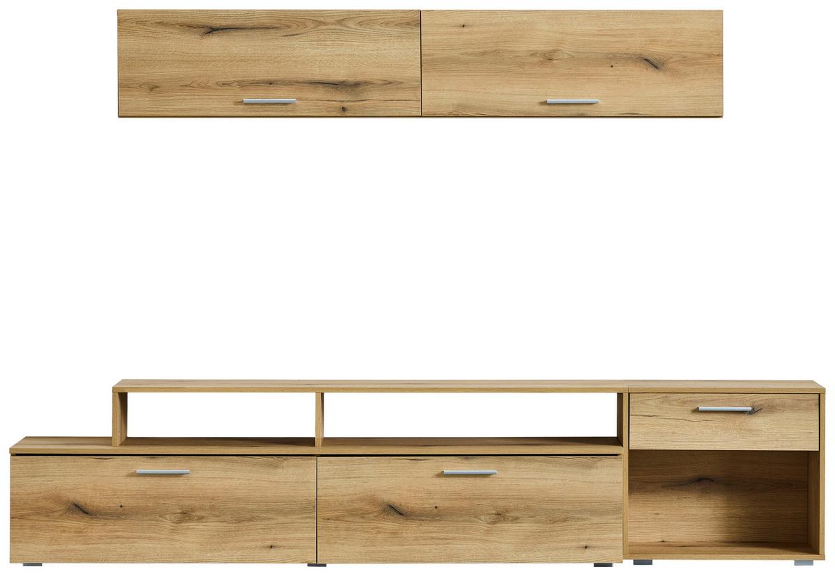 WOHNWAND RACE - Eichefarben, Design, Holzwerkstoff (247/86/36cm) - MID.YOU
