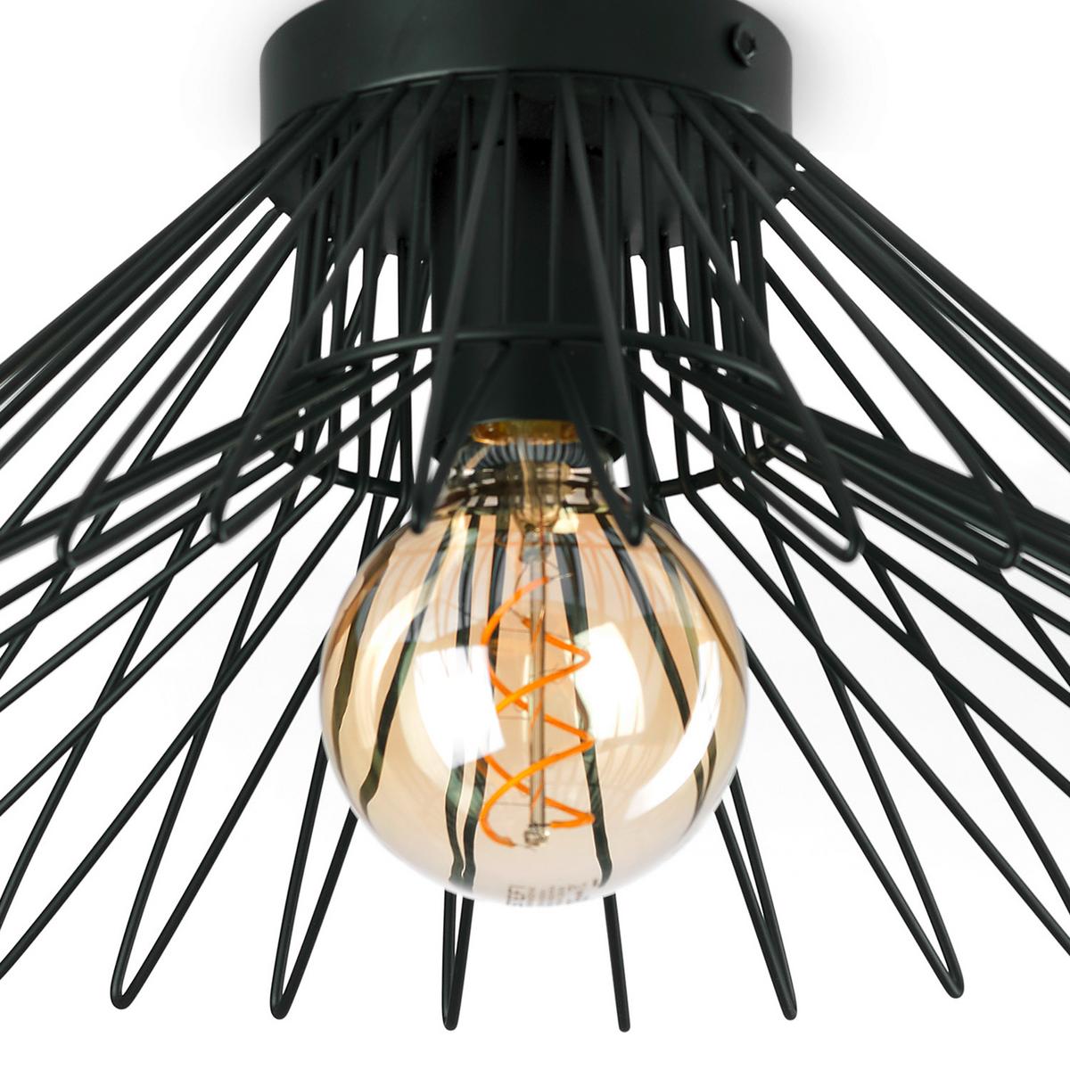 Deckenleuchte 5069/Plm - Schwarz, Design, Metall (40/18cm)