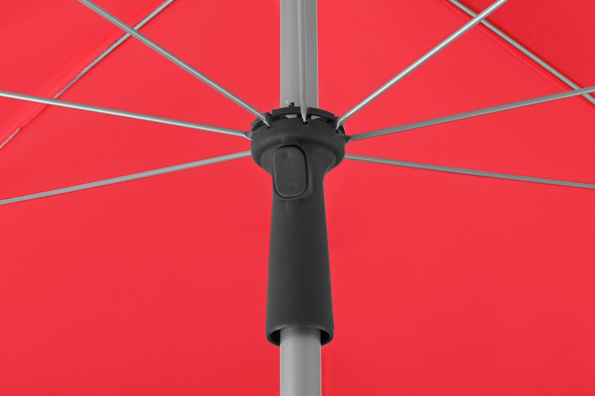 Sonnenschirm Locarno Bxhxt: 200x220x200 Cm Rot - Rot/Silberfarben, Basics, Textil/Metall (200/220/200cm) - Schneider