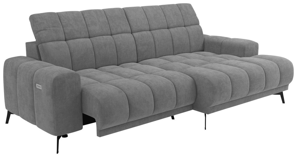 Rohová sedačka LAYA, pravá, šedá tkanina MEMPHIS - šedá, Moderní, textil (250/155cm) - Premium Living