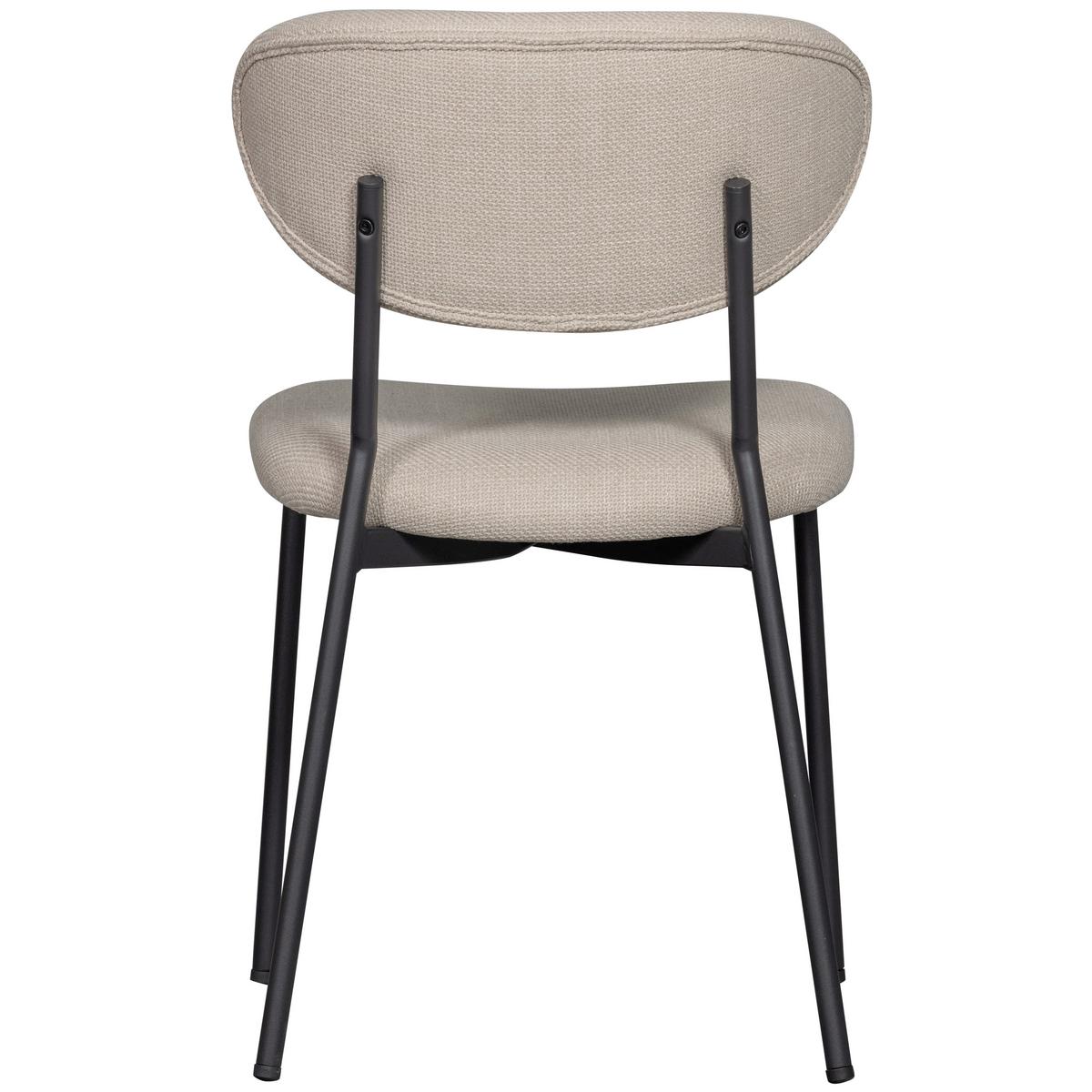 Stuhl-Set Klejd Naturfaben/Schwarz B: 47cm - Schwarz/Naturfarben, MODERN, Textil/Metall (47/79/53cm) - Livetastic