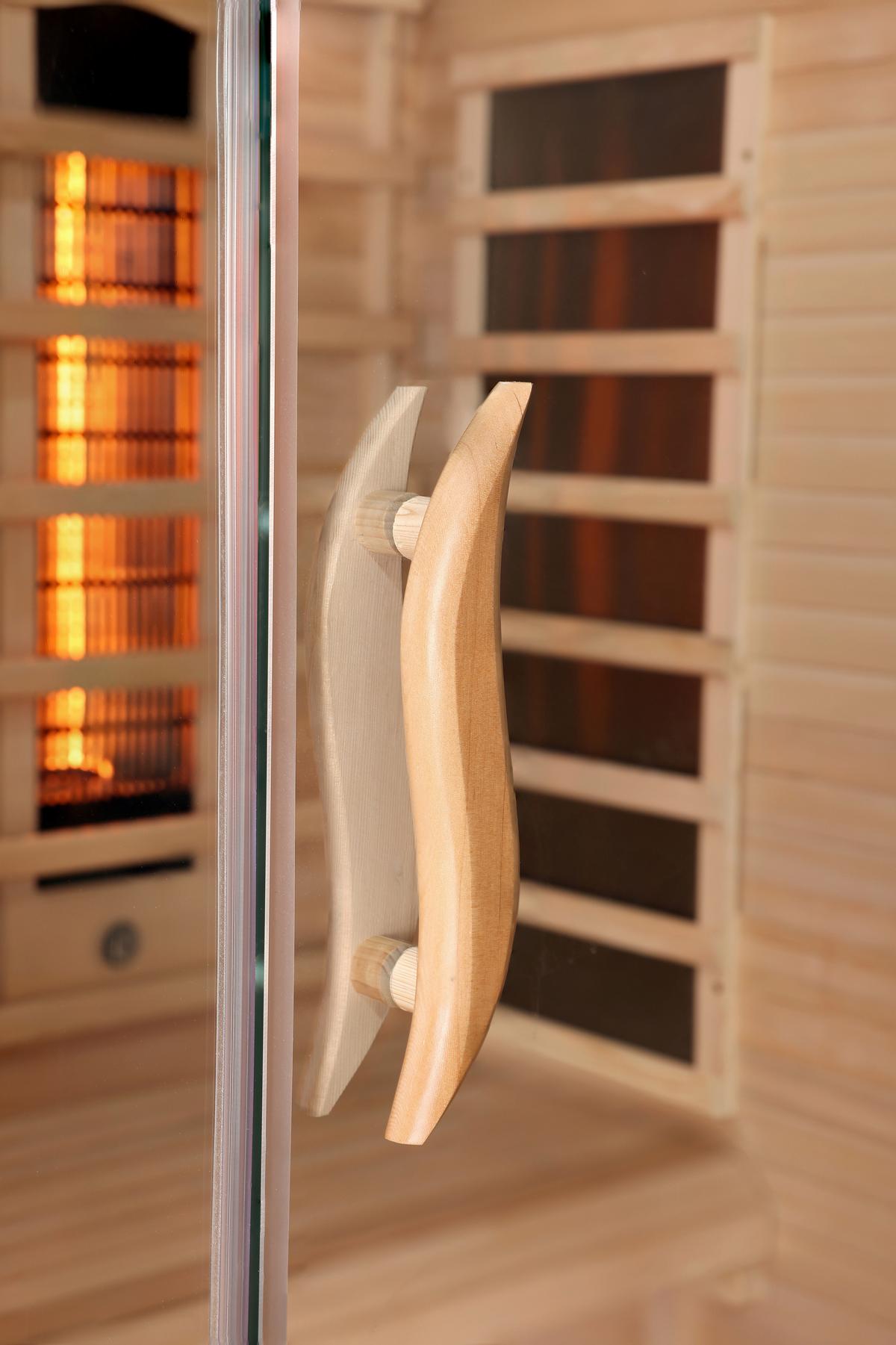 Infrarotkabine 3 Personen Lbh: 150x120x200 - Naturfarben, KONVENTIONELL, Holz (150/120/200cm) - Sanotechnik