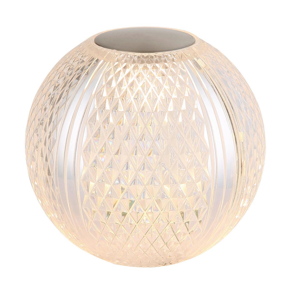 Akku-Tischleuchte 16042t1 - Klar/Transparent, KONVENTIONELL, Kunststoff (12/11.2cm) - Globo