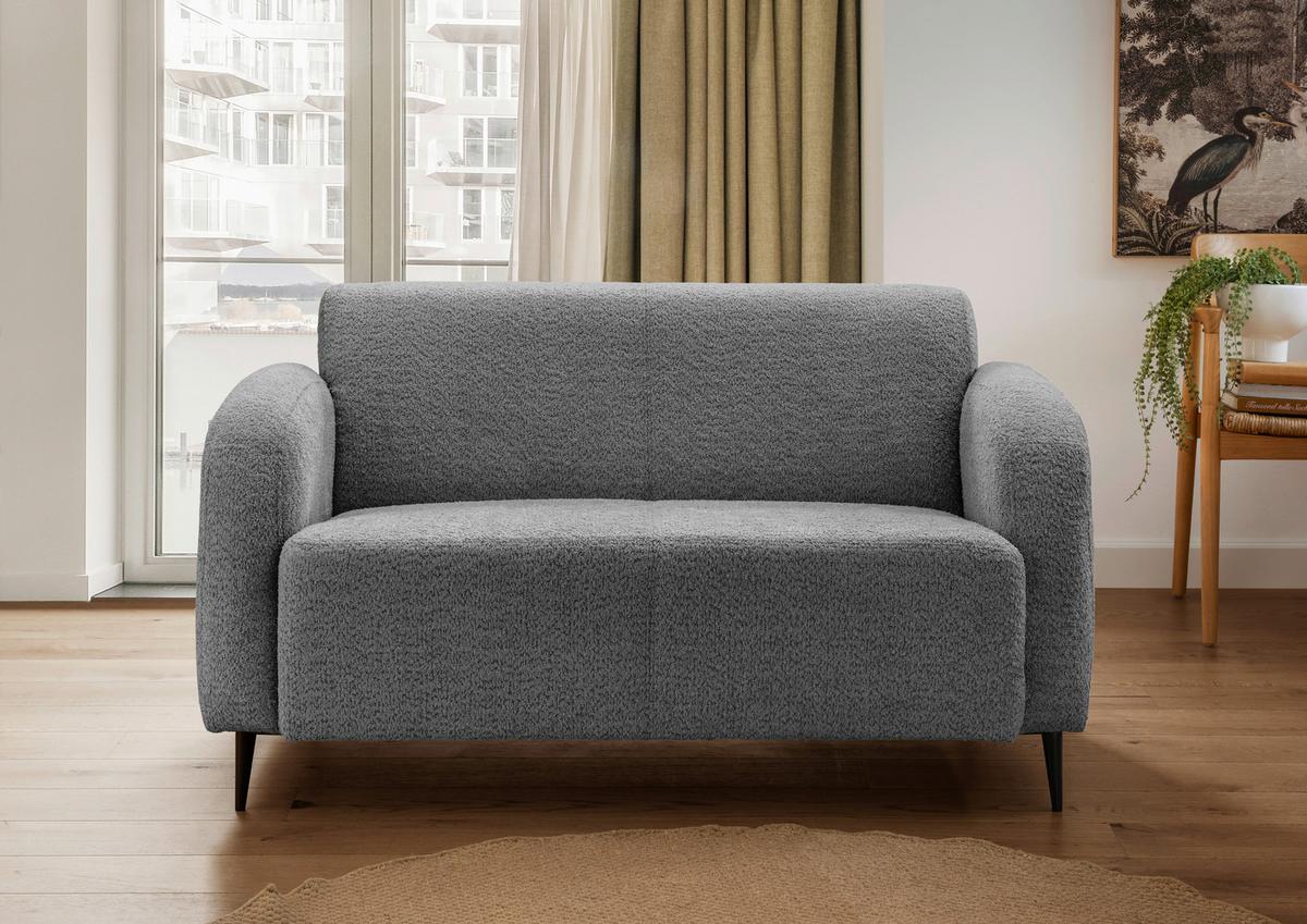 2-Sitzer-Sofa Marone Anthrazit B: 140cm - Anthrazit/Schwarz, MODERN, Textil (140/76/90cm) - Livetastic